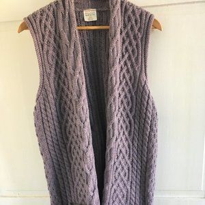 Kilronan Lavendar Sweater Vest (thigh/knee-length)